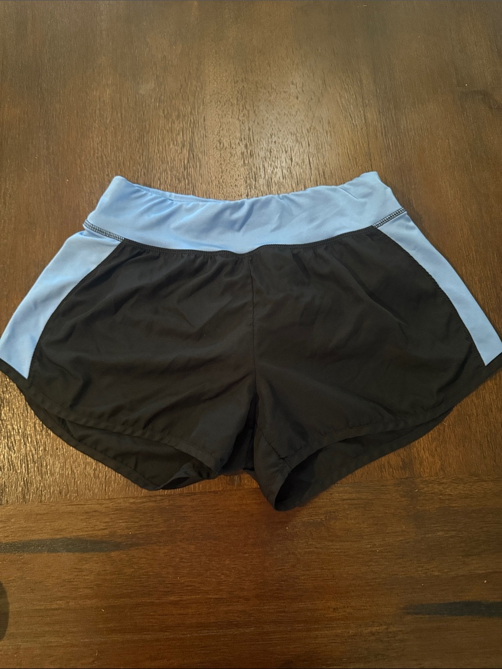 Active SM- Women’s Black and Light Blue Athletic Running Shorts